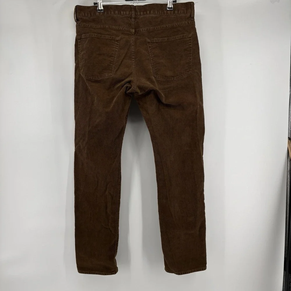 J Crew 770 Straight Fit Corduroy Pants Mens 32x32(31.5) Brown Preppy‎